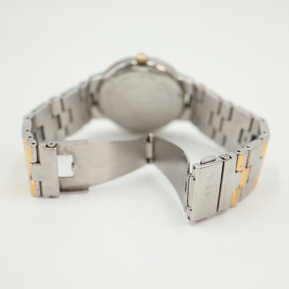 Vintage Fossil Arkitekt Watch Faded Two Tone 35mm Gray Date Dial w New Battery - Picture 16 of 16